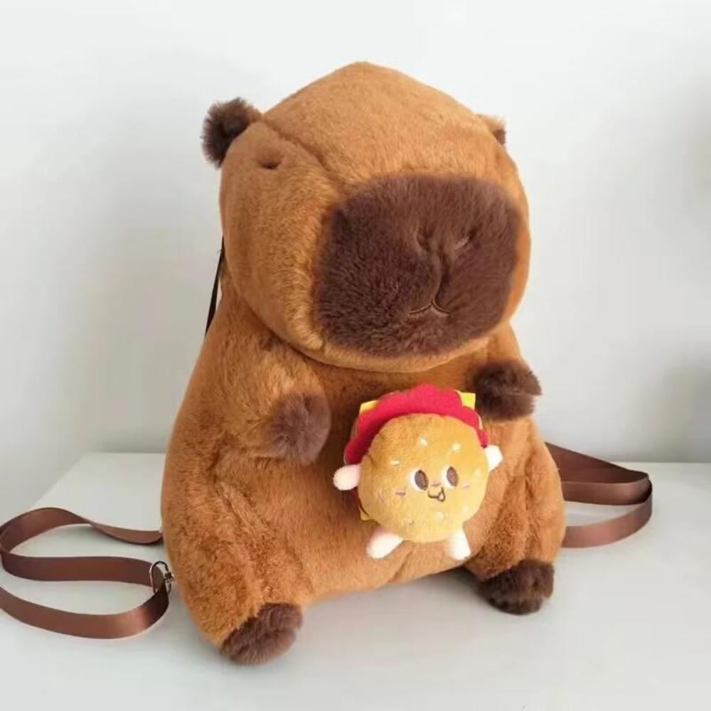 Плюшевый рюкзак Капибара Kawaii, модная плюшевая кукла, меховая сумка, детская сумка, мини-рюкзак, сумки, подарки для подруги