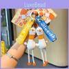 And Playful Cute Goose Keychain With Long Legs Silicone Cartoon Keyring
