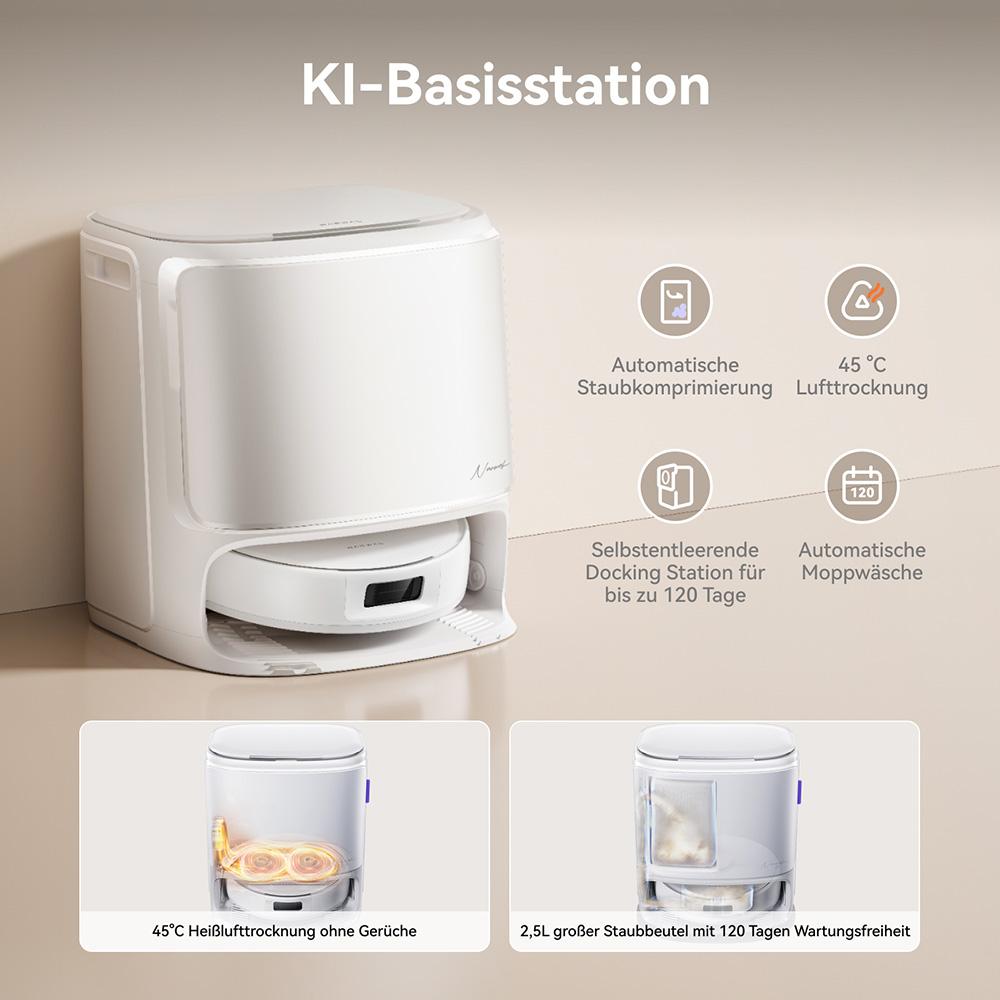 Робот-пылесос Narwal Freo X10 Pro, Робот-швабра без запутывания, Мощное всасывание 11000 Па, Самоочистка, Автоматическая стирка швабры, Автоматическая сушка