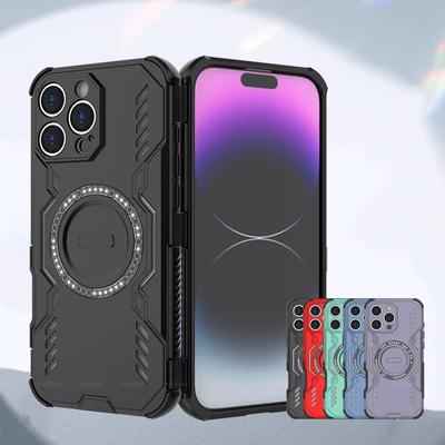 Магнитный роскошный жесткий бронированный противоударный чехол для iPhone 16 Pro Max, чехол для телефона Magsafe, чехол для беспроводной зарядки iPhone 16 Plus