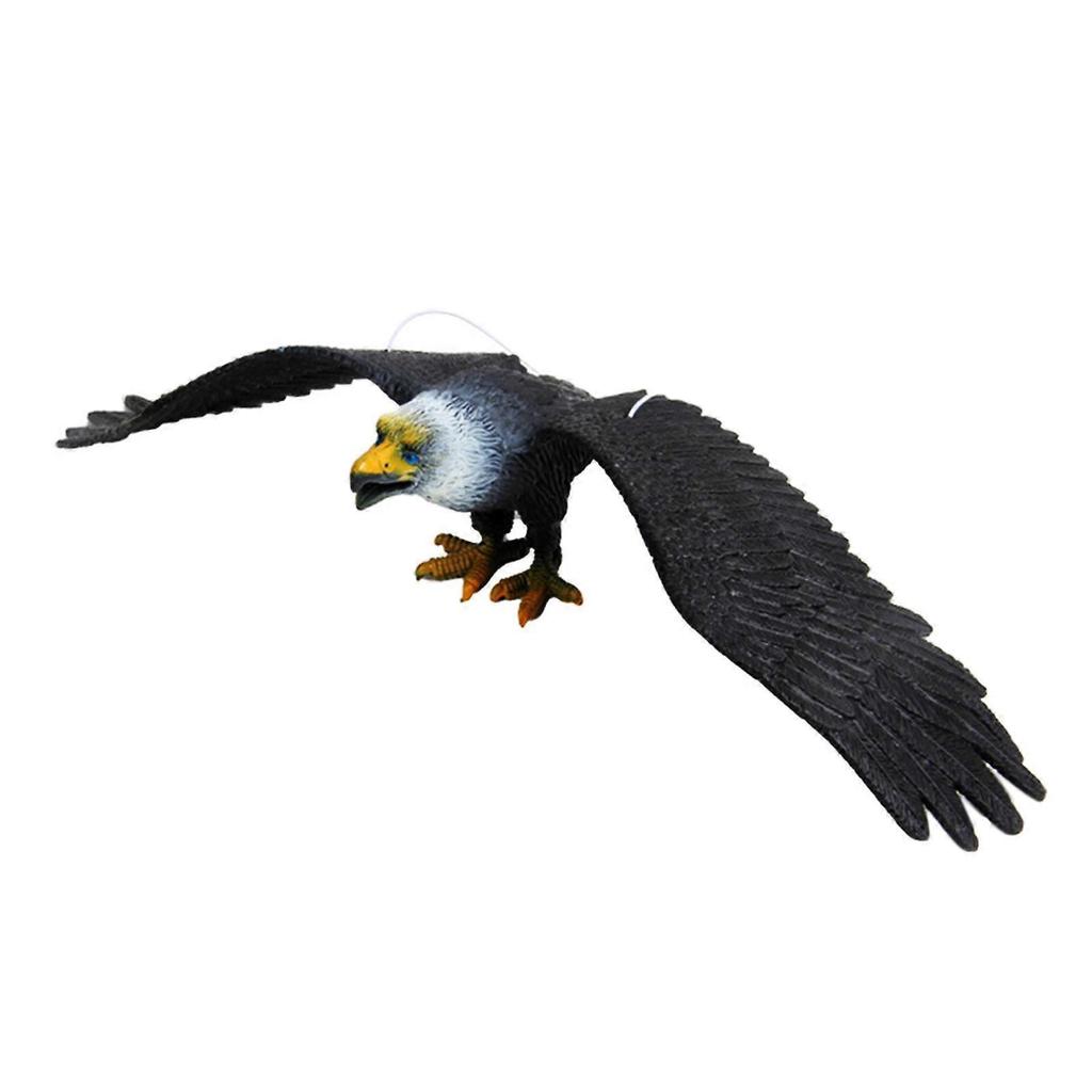Simulated Eagle Model Play Toy Animal Bird Toy for Girls Kids Education Gift S gray