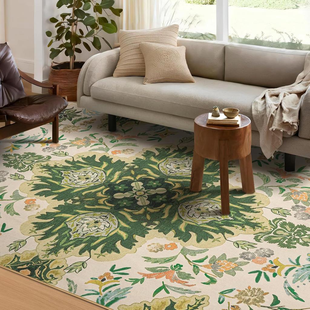 Moroccan Bedroom Carpet Anti Slip and Dirt Resistant Bedside Carpet Living Room Coffee Table Sofa Carpet