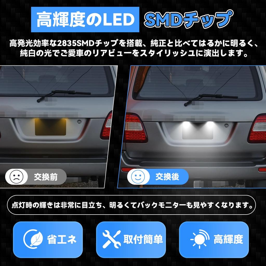 Светодиодные фонари номерного знака GemPro для Toyota Crown Hybrid Mark X Land Cruiser Prado SAI Land Cruiser 210 Super 2 шт. Crown, (Серия 210), (120 Серия),