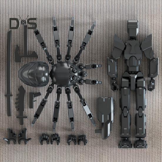 Фигурка робота-паука с аксессуарами, подвижные суставы, 3D-печатная модель, игрушка, шарнирная фигурка, украшение для домашнего офиса, орнамент