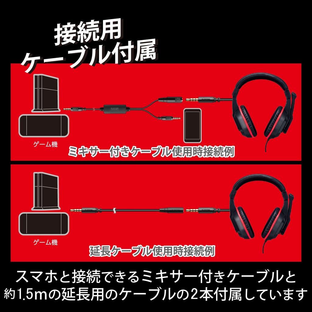 Elecom Игровая проводная гарнитура с аналоговым микшером 5 4 NINTENDO 4-контактная бинауральная накладная черная 3,5 мм [PS / / SWITCH] HS-GM04MSTBK