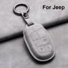Кожаный чехол-брелок для автомобильного ключа For Jeep Wrangler Commander Compass Patriot Renegade Cherokee grand cherokee Брелок