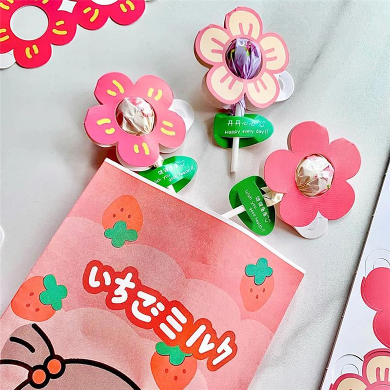 3 шт./пакет подарок на день рождения упаковочная бумага конфеты упаковка картон леденец украшения цветок