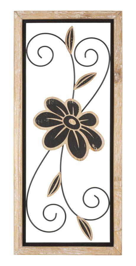 Iron and Wood Wall Panel Koman -A- Cm 26X2,5X60