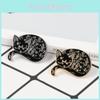 Unique Cartoon Cat Brooch Cute Sleeping Cat Design Fashionable Alloy Pin For Unisex Style