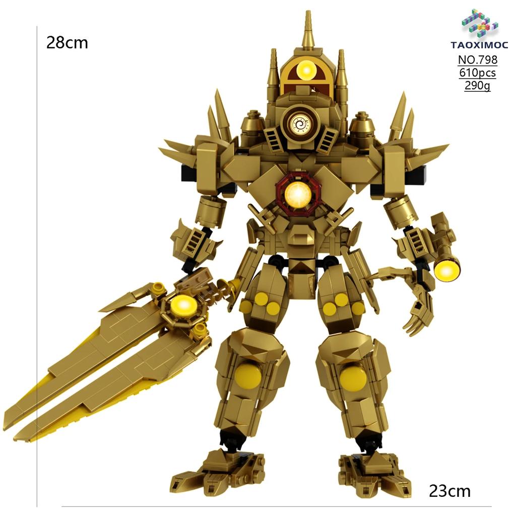Skibidi Toilet MOC Абстрактный Робот Набор Строительных Блоков Совместимый С MT61-B Ракетный Рюкзак Телевизионный Король Масштабная Модель Блочные Кирпичики Игрушки Игровые Наборы