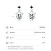 MODIAN Real 925 Sterling Silver Stars Sparkling CZ Stud Earrings Original Enamel Ear Studs For Women Hypoallergenic Fine Jewelry