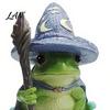 Miniature Star Moon Spider Decor Witch Frog Ornaments, Resin Magic Wizard Figurine, Micro-landscape Detailed Figure Statue for Halloween Home Desktop