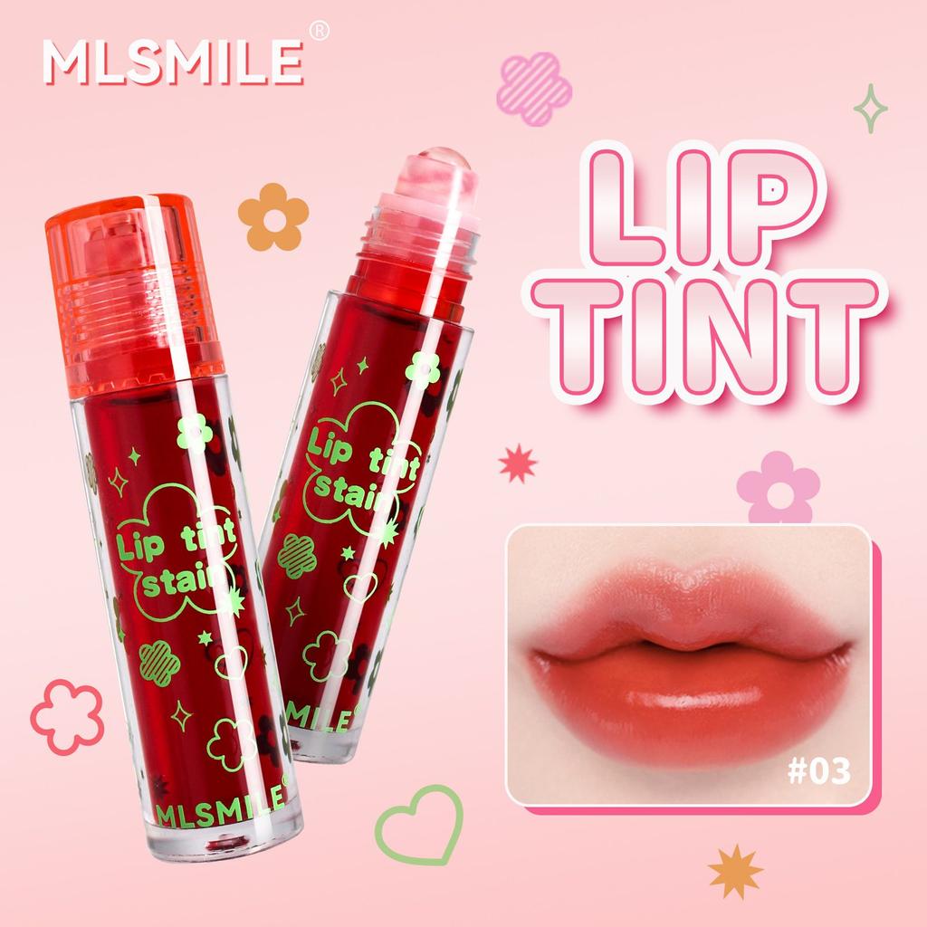 8-color Roll-on Lip Liquid, Non-stick Cup Lip Glaze, Easy-to-color Lip Gloss + Transparent Lip Oil
