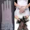 Ultra Thin Sunscreen Breathable Lace Gloves Bride Wedding Etiquette Stage Gloves