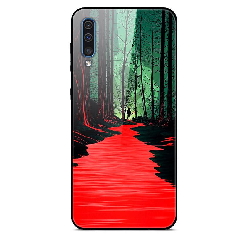 Для Samsung A50 Чехол A51 Закаленное стекло Планета Космос Чехол Стеклянная задняя крышка для Samsung Galaxy A50S A51 A50 A 50 Fundas Coque