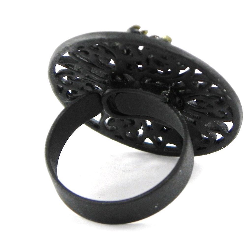 NOA [H8760] - Дизайнерское кольцо «Кармен» белое черное