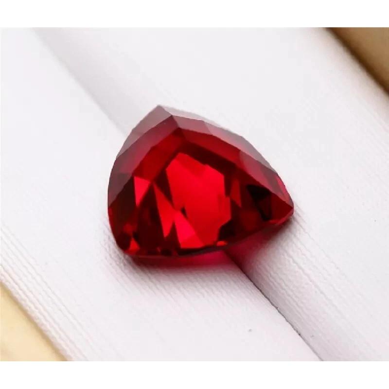 Fabulous Natural Red Ruby Mozambique 9+ Ct Trillion Cut Certified Gemstone