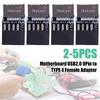 Разъем Type-C 9-контактный USB 2.0 Карта-удлинитель Штекер и Play Плата расширения USB 2.0 Конвертер для материнской платы для ОС/Windows Linux