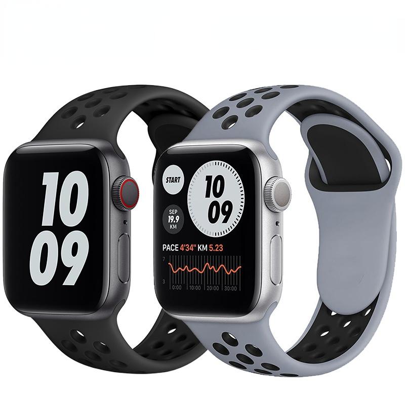 Sport Strap For Apple Watch Band 6 SE 5 4 44mm 45mm 40mm Silicone Breathable Belt Bracelet To iWatch Watchband iWatch Ultra 7 6 5 4 41mm 42mm 38mm