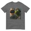 Funny Smoking Frog Meme Vintage Shark Attack Parody Tee TShirt