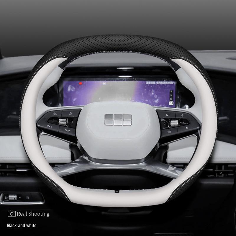 Genuine Leather Non-Slip Steering Wheel Cover for Geely Galaxy L7/L6/E8