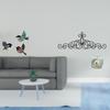 Деревянное настенное искусство с птицами и металлический цветочный завиток Декор для Сада Кабинета Фермерского Дома Патио В помещении