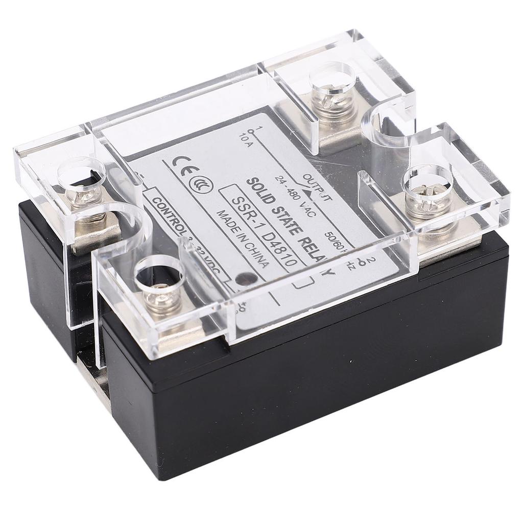 10A Solid State Relay DC Control AC SSR Semiconductor Relay Module 24‑480VAC Load Voltage