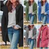 Women's Long Sleeve Lapel Jacket Women's Casual Loose Hooded