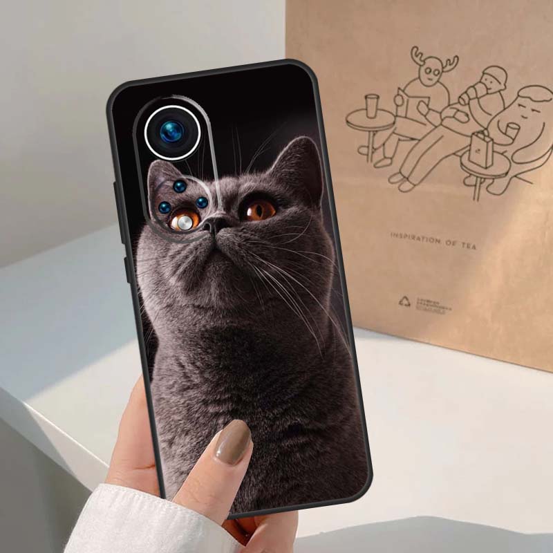 Красивый Серый Британский Короткошерстный Кот Чехол Для Honor Magic 8 Pro 5 6 7 Lite Чехол Для Honor Win RT 200 400 50 70 90 X8b X9a X9b X9c X9d