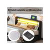 Кровать 140x200 - MUVOE - Кровать с LED - Bluetooth - Хранение - Искусственная кожа