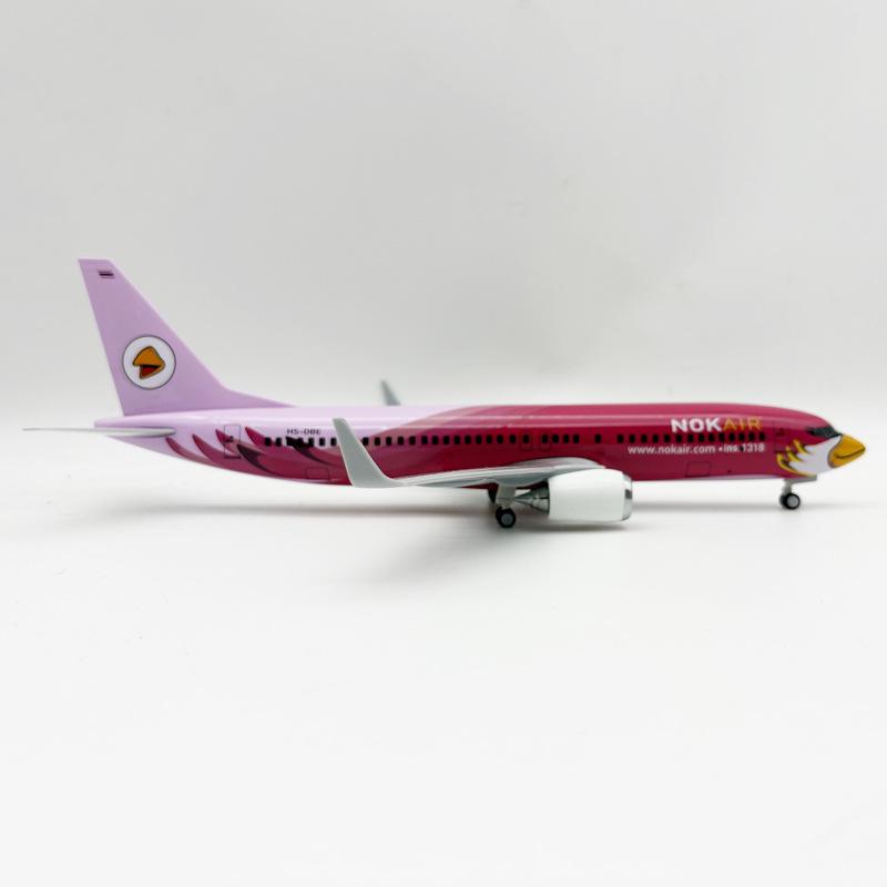 Модель самолета Boeing 737 Thai Pink Bird: 30 см Статическая модель Авиационный подарок