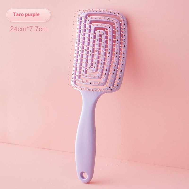 Объемная щетка для волос для высокого затылка и массажа кожи головы, изогнутая грабельная расческа для распутывания кудрявых волос, инструмент для очистки и укладки