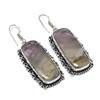 Natural Fluorite Gemstone 925 Sterling Silver Jewelry Earring 2.36" I2w15