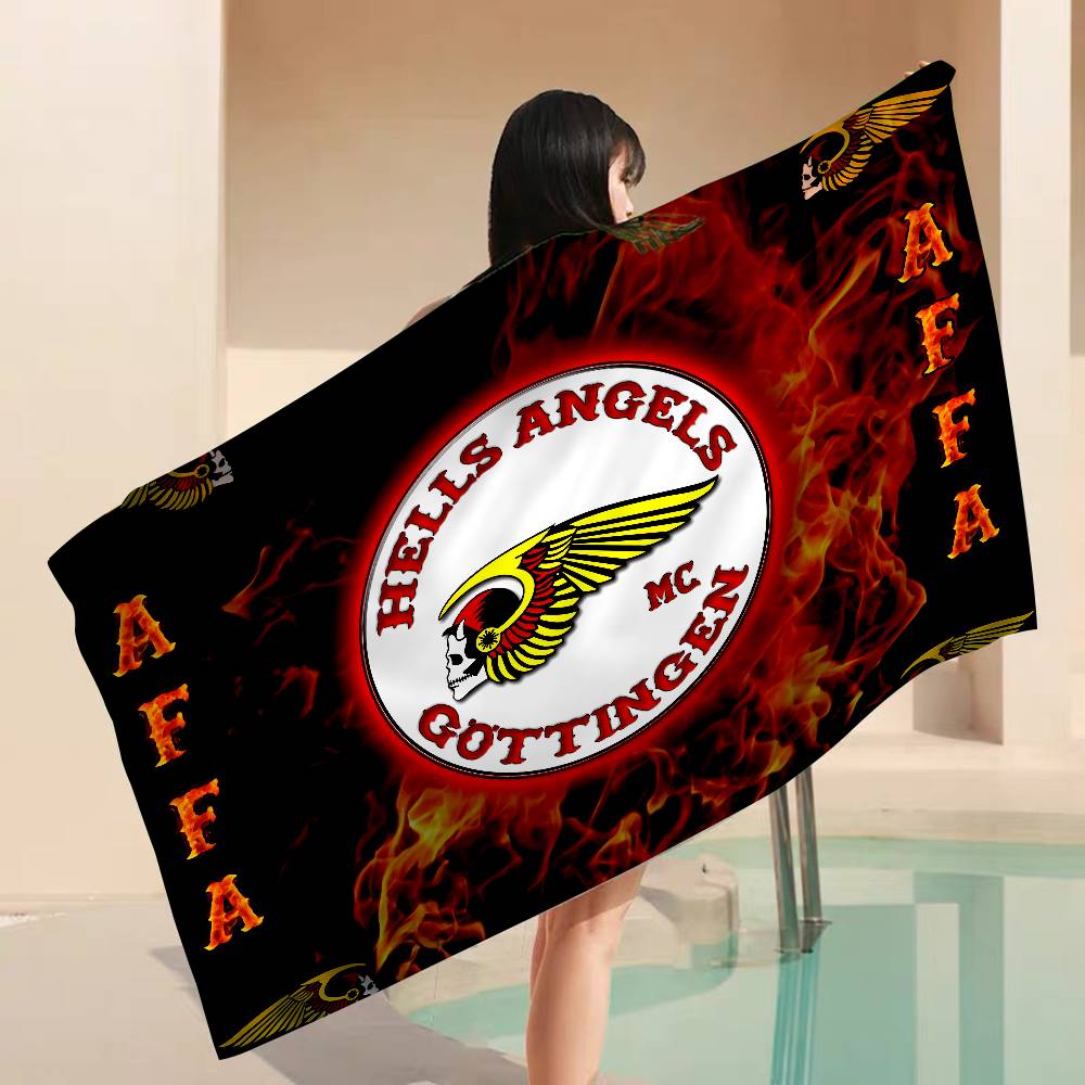 Клуб H-Hells A-Angels Логотип Аниме Пляжное Полотенце для Купания Мягкое Впитывающее Салфетка Детские Подарки для Детей Путешествия Кемпинг Спортзал