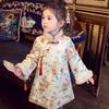 MIMIHELLO Зимнее платье в китайском стиле для девочек, утепленное Ханьфу Ципао