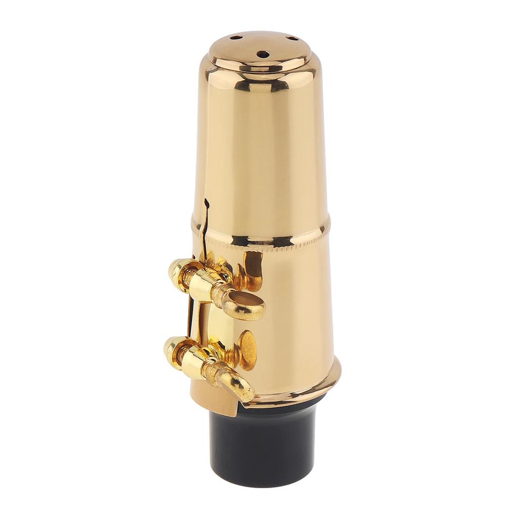 Металлический золотой мундштук для альт-саксофона с колпачком и защитным колпачком с лигатурным покрытием