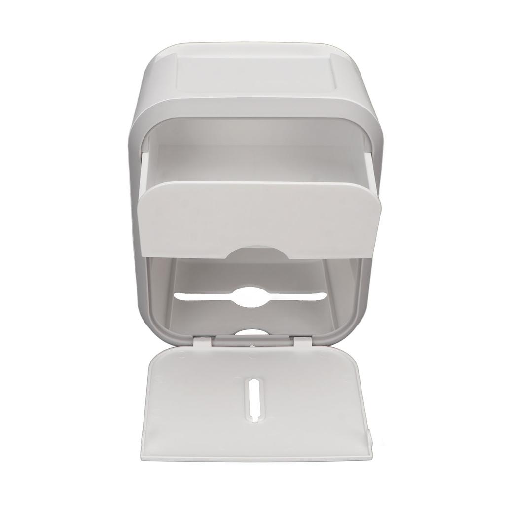 Paper Holder Box Wall Mounted Punching Free Waterproof Paper Towel Storage Box for Bathroom