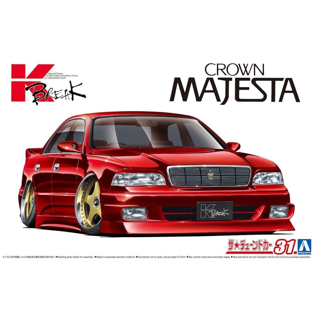 Aoshima 1/24 The Tuned Car Series No.31 Toyota K-BREAK UZS141 Crown Majesta Plastic Model Kit