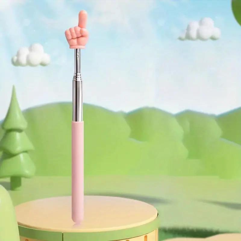 Telescopic Reading Finger Stick Whip Command Stick Click To Read Teaching Aids Teachers Classroom Tool Pointer Finger Stick