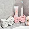 Bow-knot Toothbrush Holder Storage Rack Polished Surface Easy To Clean Bathroom Caddy Toothbrush Holder
