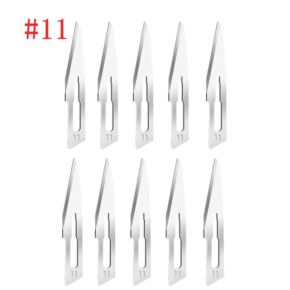 Хирургический скальпель из углеродистой стали с лезвиями и ручкой, скальпель, режущий инструмент своими руками, ремонт печатных плат, хирургический нож для животных, дропшиппинг, хирургический нож