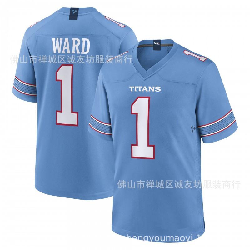 Mens Rugby Jersey Titan 1 Light Blue Ward Sports Shirt All Season