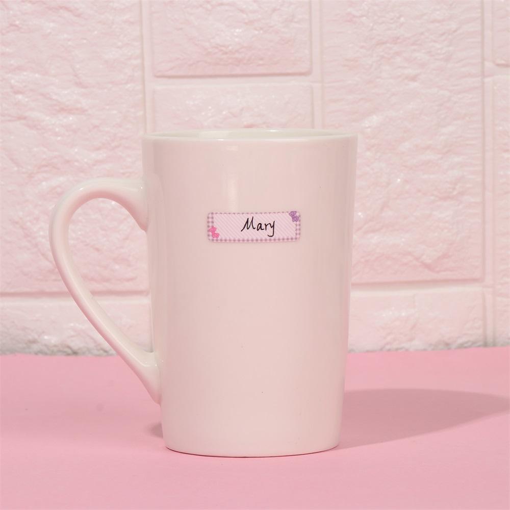 140Pcs Cartoon Cute Tag Name Stickers Handwritten and Self-adhesive Cup Water Glass Bottle Waterproof Mark Sticker for Kids