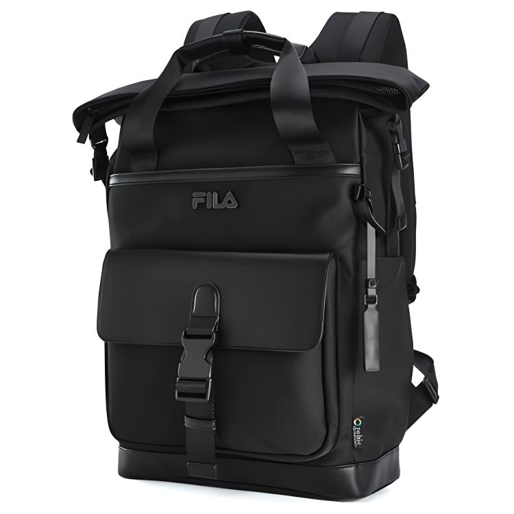 New FILA Fabric Laptop Bag Backpack Extra Small Men's Jet Black BK F13M431102FBK