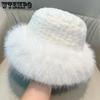 Furry Retro Elegant Warm Thickened Soft Solid Color Windproof Cold-proof Hats Women's Autumn Winter Casual Versatile Plush Hats