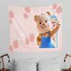 BButter BBear Cute Tapestry Wall Hanging Tapestry Art Deco Blanket Curtain Hanging At Home Bedroom Living Room Decor