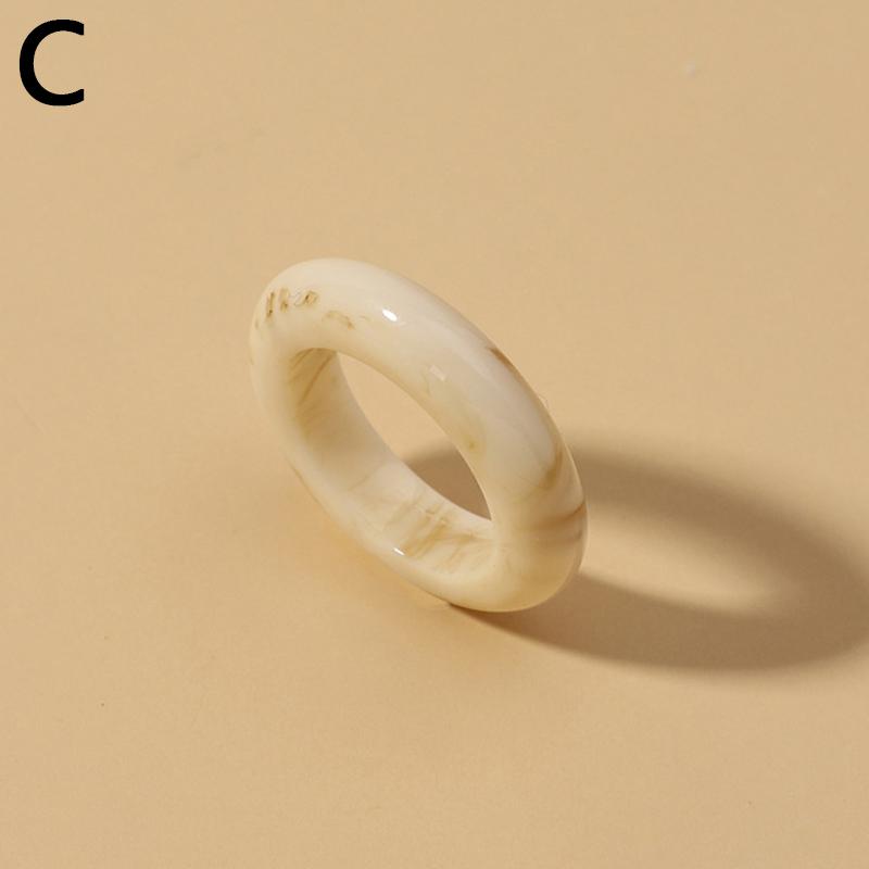 18 мм винтажные красочные прозрачные акриловые круглые кольца из смолы для темпераментных женщин и девочек, простые геометрические украшения, модные подарки