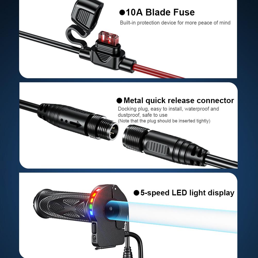 12 В литые ручки 5-ступенчатые регулируемые температуры USB-C мотоцикл горячие ручки 22 мм мотоцикл скутер электрические ручки с подогревом противоскользящие