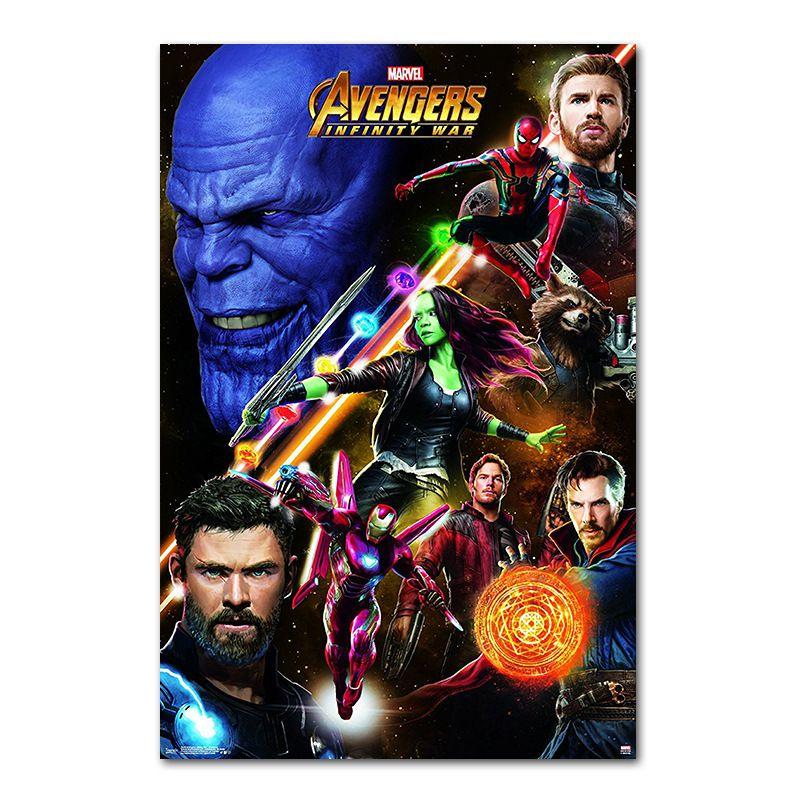 Роскошный плакат героя Marvel из шелковой ткани для декора спальни и кабинета