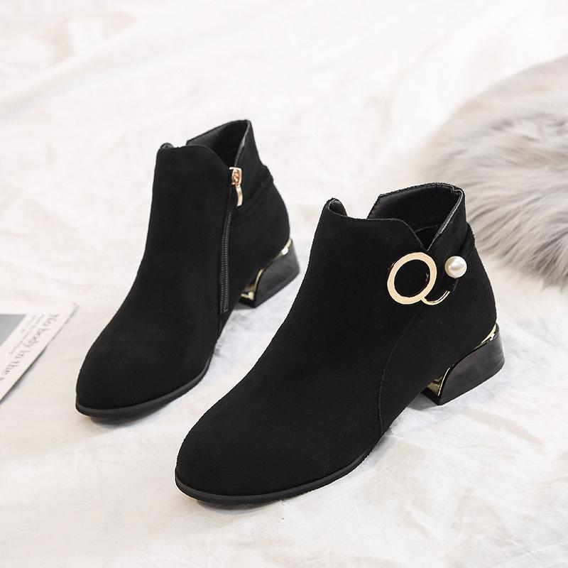 Женские сапоги Зимние сапоги Туфли на толстом каблуке Ботильоны Нескользящая обувь для мам Женские зимние сапоги Обувь на плоской подошве Большие размеры 35-44